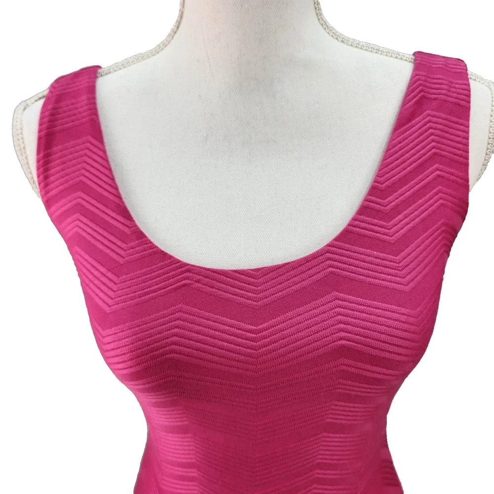 Xhilaration Bodycon Dress Juniors XS Pink Bandage Stretch Tight Mini Sexy Summer - Picture 8 of 13